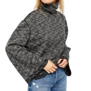 Free People We the Free Sunny Days Turtleneck Sweater - Night Star / Black Combo